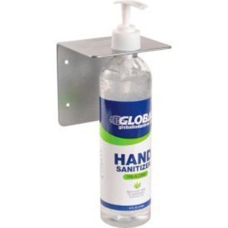TESTRITE INSTRUMENT CO Global Industrial„¢ Wall Mount Bracket for Hand Sanitizer Pump Bottles, Set of 4 - Silver HSTW-S